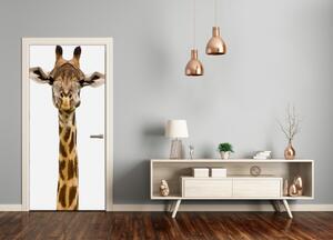 Samolepiace fototapety na dvere žirafa 75x205 cm