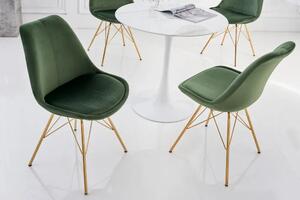 Invicta Interior - Dizajnová stolička SCANDINAVIA MEISTERSTÜCK zelená, zamat