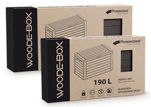 Záhradný box WOODEBOX 190 l - tmavohnedá 78 cm PRMBWL190-440U