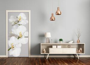 Fototapeta na dvere biela orchidea 75x205 cm