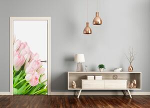 Fototapeta na dvere ružové tulipány 85x205 cm