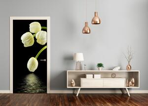 Fototapeta samolepiace biele tulipány 75x205 cm