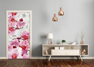 Fototapeta na dvere ružová orchidea 85x205 cm
