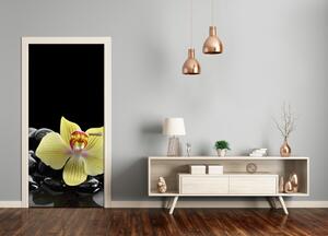 Fototapeta samolepiace Orchidea a kamene 95x205 cm