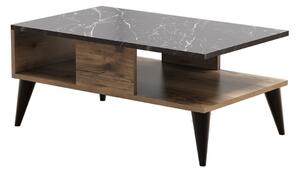 Kalune Design Konferenčný stolík Lidya vlašský orech/mramor