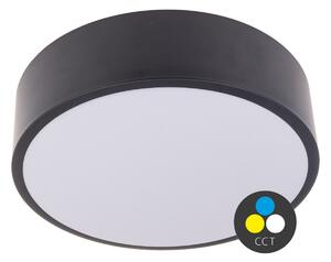 Čierne LED stropné svietidlo guľaté 300mm 24W CCT – LED lustre a svietidlá > LED stropné svietidlá
