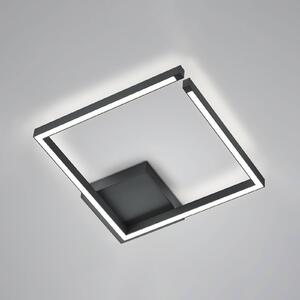 Stropné svietidlo Yoko LED, hore/dole, 40x40 cm, čierne