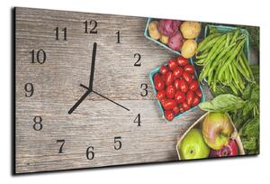 Nástenné hodiny zelenina 30x60cm IV - plexi