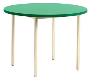 HAY Jedálenský stôl Two-Colour Ø105, Ivory / Green Mint