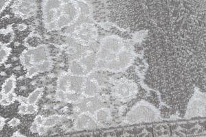 Exkluzívny bielo-sivý dizajnový interiérový koberec so vzorom Sivá Šírka: 120 cm | Dĺžka: 170 cm