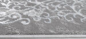 Moderný bielo-sivý dizajnový interiérový koberec so vzorom Sivá Šírka: 120 cm | Dĺžka: 170 cm