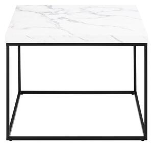 Actona Konferenčný stolík Barossa 60 cm biely mramor/čierny