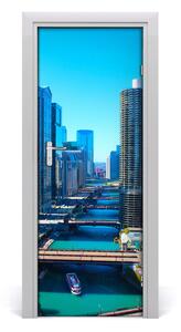 Fototapeta samolepiace na dvere Chicago rieka 95x205 cm