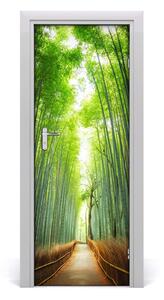 Fototapeta samolepiace dvere chodník bambusy 75x205 cm