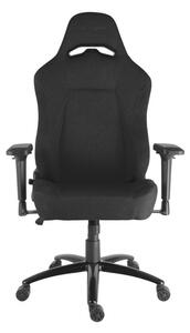 Herná stolička IRON XL — látka, čierna, nosnosť 130 kg