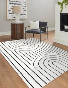 Dywany Łuszczów Kusový koberec Mode 8494 geometric cream/black - 160x220 cm