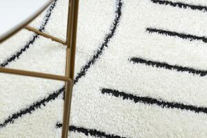 Dywany Łuszczów Kusový koberec Mode 8494 geometric cream/black - 80x150 cm