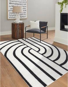 Dywany Łuszczów Kusový koberec Mode 8631 geometric cream/black - 80x150 cm