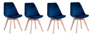 Bestent Jedálenské stoličky 4ks škandinávsky štýl Blue Glamor