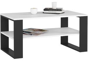 Ak furniture Konferenčný stolík DOMI II biely/čierny