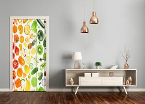 Fototapeta na dvere samolepiace ovocie a zeleninu 75x205 cm