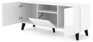 TV stolík/skrinka Dintanna 145 (biela + lesk biely). Vlastná spoľahlivá doprava až k Vám domov. 1067332