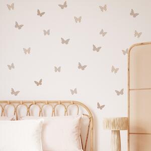 Funlife Samolepky na stenu pre dievčatká motýle so vzorom 7 x 8 cm