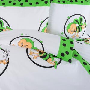 Obliečky bavlnené detské Včielky zelené TiaHome Detský set 130x90cm + 65x45cm