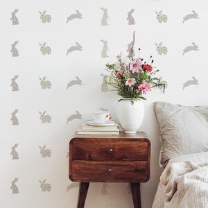 Funlife Samolepky na zeď pro děti králíci se vzorem 8 x 10 cm