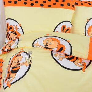 Obliečky bavlnené detské Včielky oranžové TiaHome Detský set 130x90cm + 65x45cm