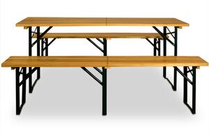 Pivný set MAXI stôl 220 cm + 2 lavice, hnedý