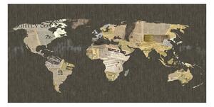Fototapeta - Mapa sveta - novinová koláž II