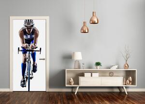 Fototapeta samolepiace na dvere šport cyklista 85x205 cm
