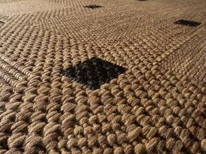 Devos koberce Kusový koberec FLOORLUX Coffee / Black 20079 Spoltex – na von aj na doma - 60x110 cm