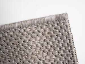 Devos koberce Kusový koberec FLOORLUX Silver / Black 20079 Spoltex – na von aj na doma - 120x170 cm