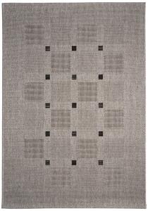 Devos koberce Kusový koberec FLOORLUX Silver / Black 20079 Spoltex – na von aj na doma - 80x150 cm