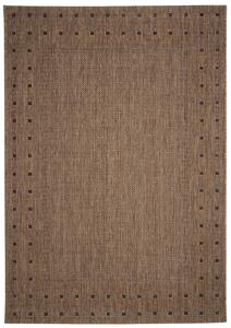 Devos koberce Kusový koberec FLOORLUX Coffee/Black 20329 Spoltex – na von aj na doma - 80x150 cm