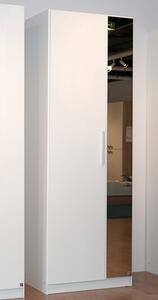 Šatníková skriňa Minosa, 69 cm, lesklá biela