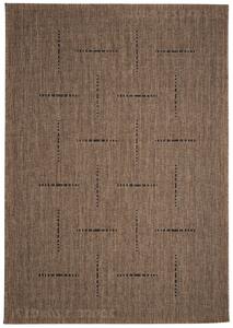 Devos koberce Kusový koberec FLOORLUX Coffee / Black 20008 Spoltex – na von aj na doma - 60x110 cm