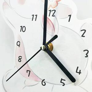 Funlife Detské nástenné hodiny králika chytajúce hviezdičky 19 x 18 cm