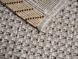 Devos koberce Kusový koberec Floorlux 20329 Silver/Black – na von aj na doma - 80x150 cm
