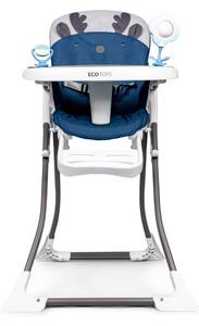 ECOTOYS Detská jedálenská stolička Teddy modrá