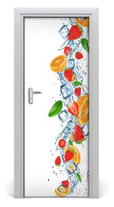 Fototapeta na dvere samolepiace ovocie a ľad 75x205 cm