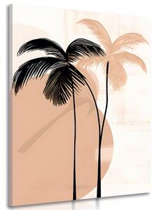 Obraz abstraktné botanické tvary palmy