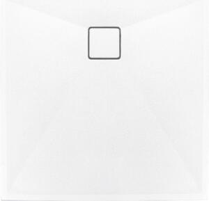 Deante Correo, obdĺžniková granitová sprchová vanička 90x90x3,5 cm, biela matná, DEA-KQR_A41B