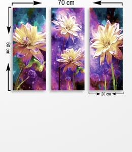 Wallity Súprava obrazov FLOWERS 70 x 50 cm 3 kusy