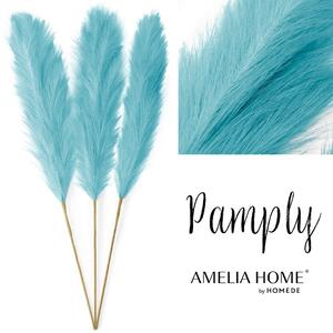 AmeliaHome Umelá kvetina PAMPLY 3 ks modrá