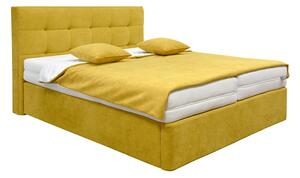 FINES HONORE boxspringová posteľ 180x200 žltá