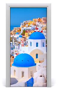 Fototapeta samolepiace na dvere mesto Santorini 95x205 cm