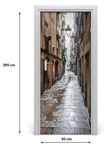 Fototapeta samolepiace na dvere stará ulička 85x205 cm